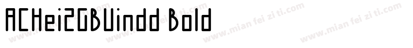 ACHei2GBUindd Bold字体转换